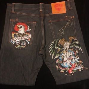 Vintage Ed Hardy Men’s Denim Jeans Skull Eagle 34”